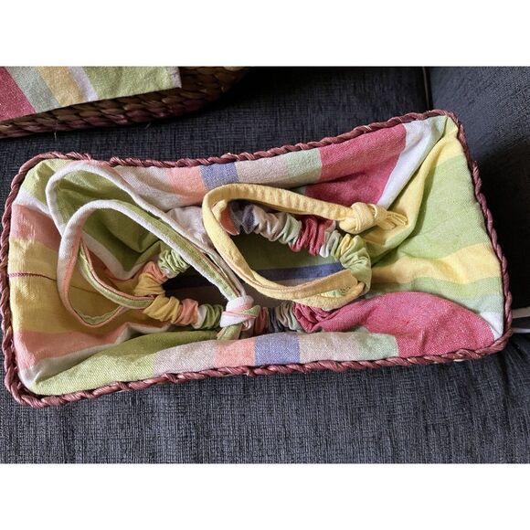 Sun N Sand Sunny Woven Lined Basket Totes w/ Draw Top Buckets - 3 Piece Set - Picture 10 of 14